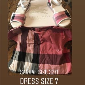 Blueberry dress and sandals